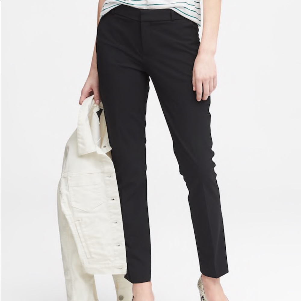 Banana Republic black wool Ryan trouser